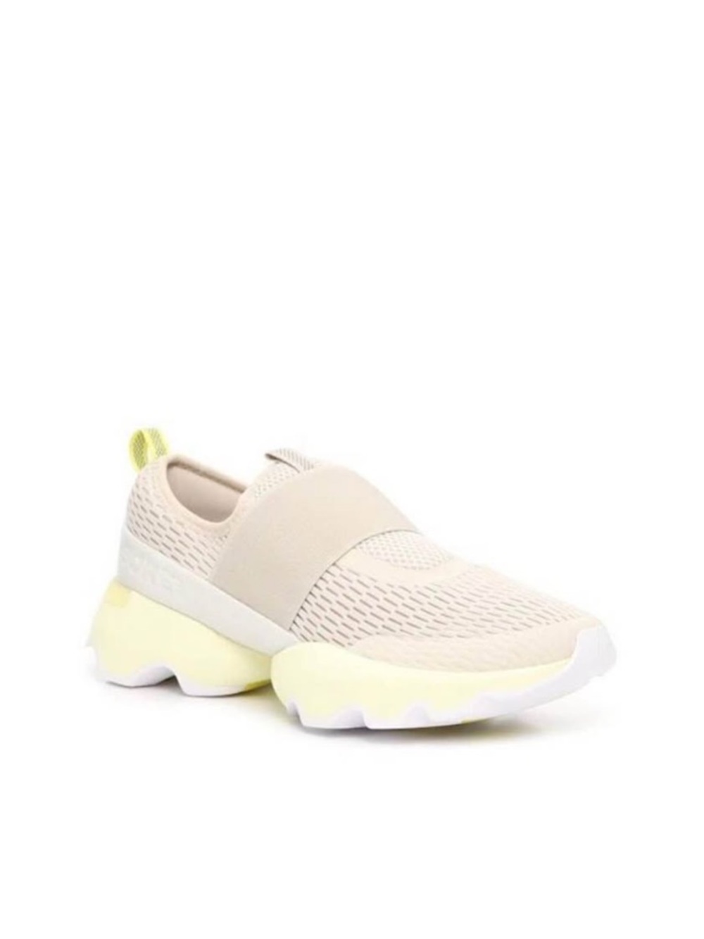 Sorel Women's Slip-On Knit Sneakers in Cream and Pale Yellow